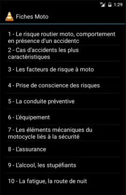 Fiches Moto android App screenshot 1